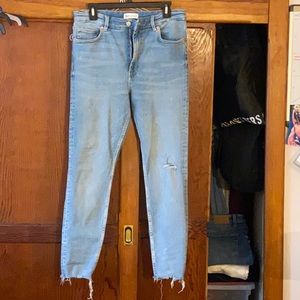 Zara venting blue jeans